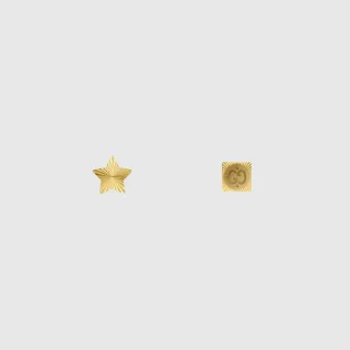 Gucci GG Marmont Gold Radial Sunburst Texture Earrings