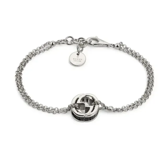 Gucci GG Marmont Interlocking G Black and Silver Necklace 9