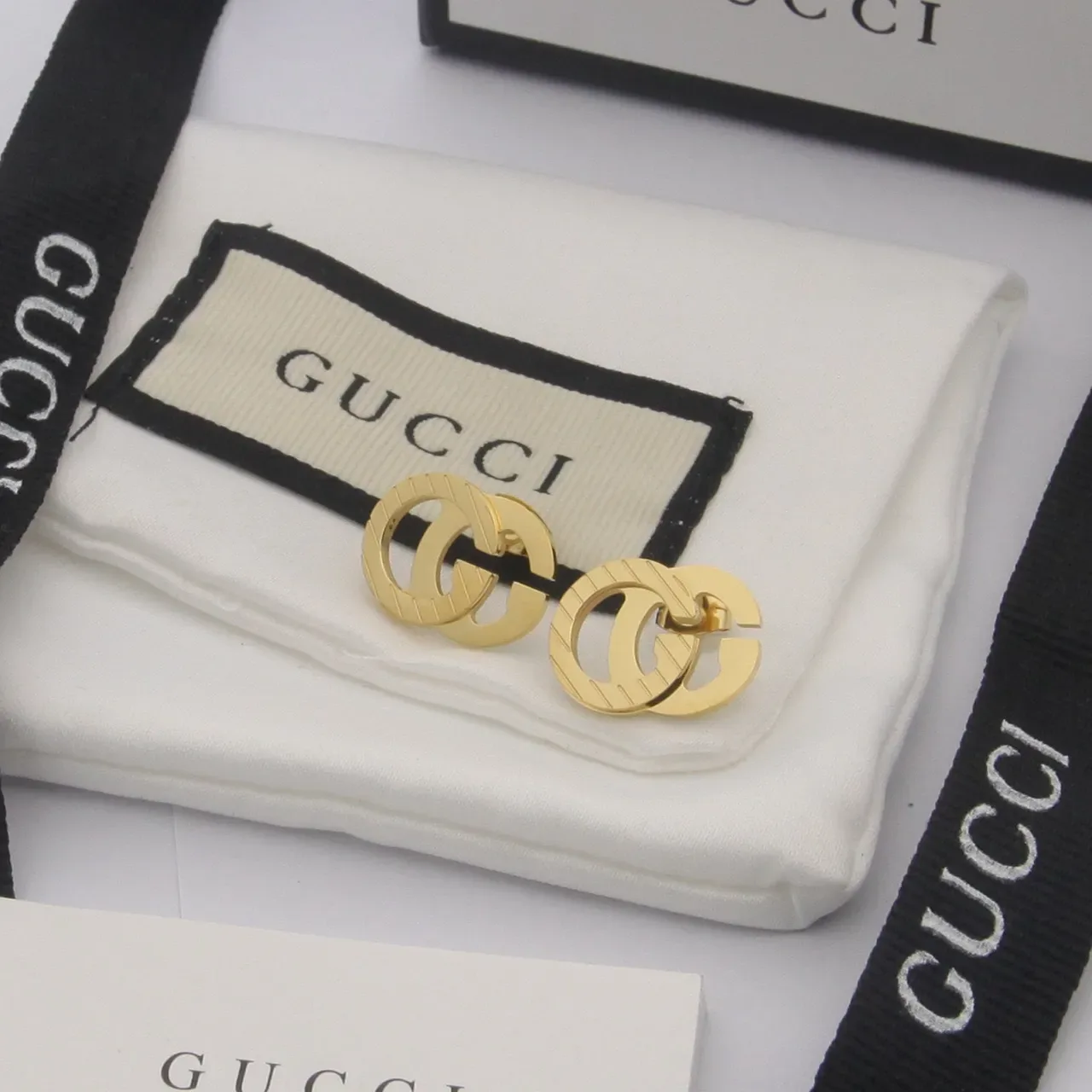 Gucci GG Marmont Interlocking G Stud Earrings 4