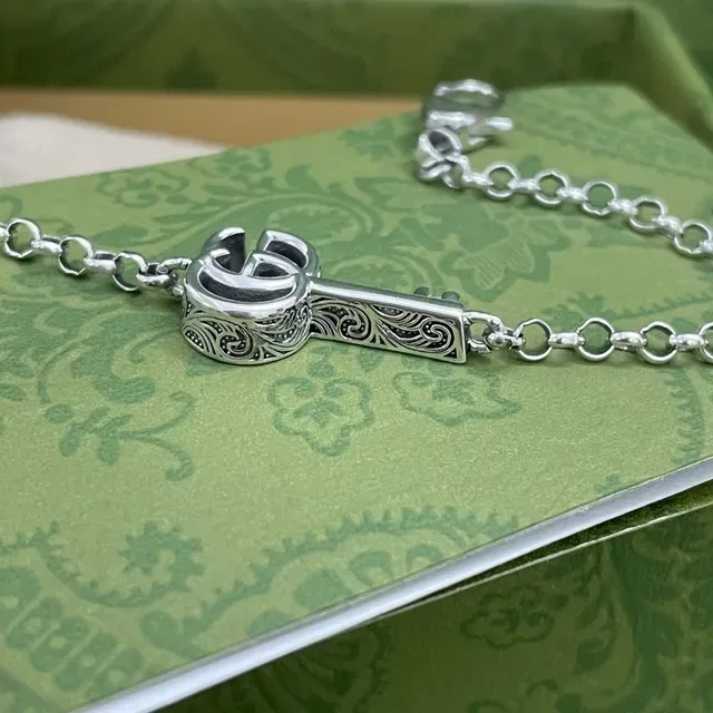 Gucci GG Marmont Key Charm Silver Necklace 5
