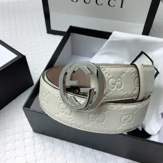 Gucci GG Marmont Off-White চামড়ার বেল্ট