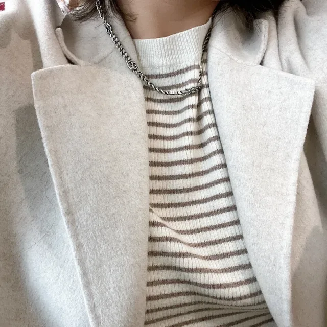 Gucci GG Marmont Silver Curb Chain Interlocking G Medallions Necklace 5