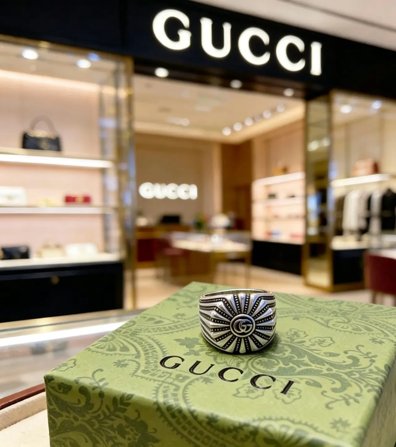 Gucci GG Marmont Sunburst Wide Band Ring 4