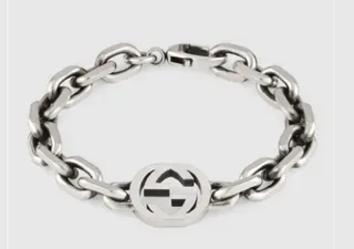 Gucci GG Marmont Triple GG معلق سلسلة بلون فضي 6