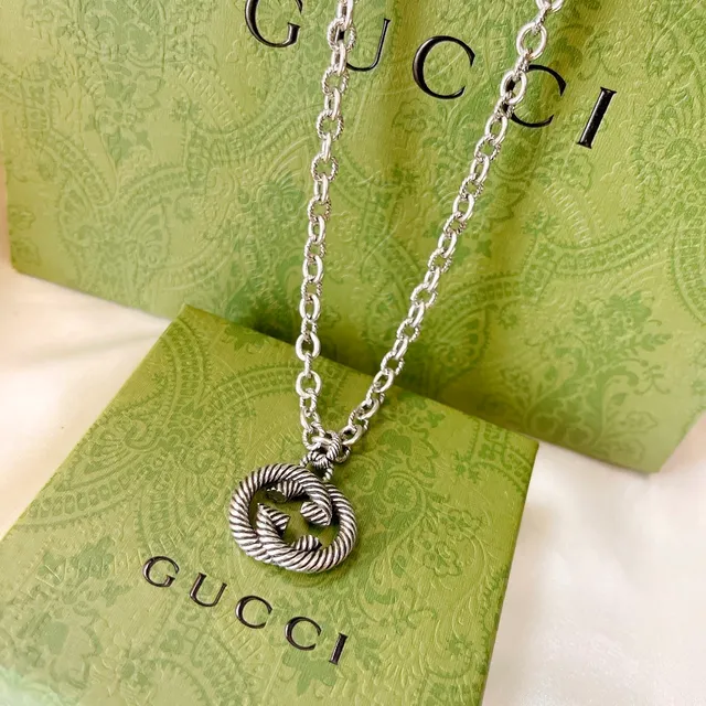 Gucci GG Marmont Twisted Rope Interlocking G Necklace 7