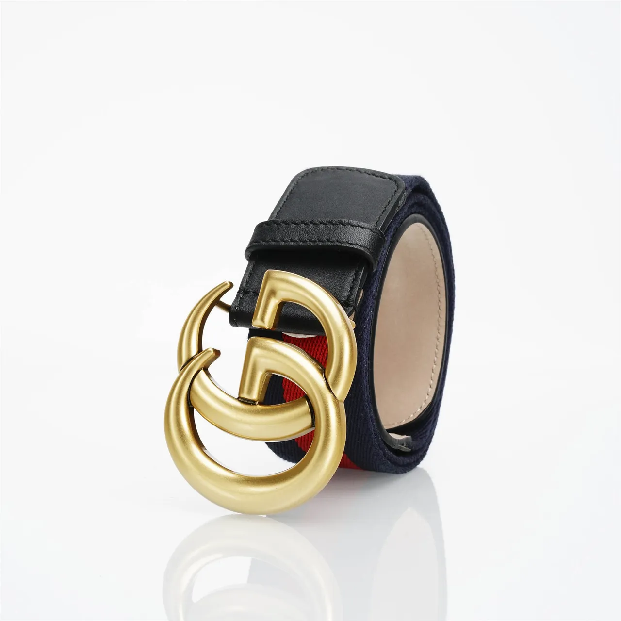 Gucci GG Marmont Web Stripe Leather Belt 6