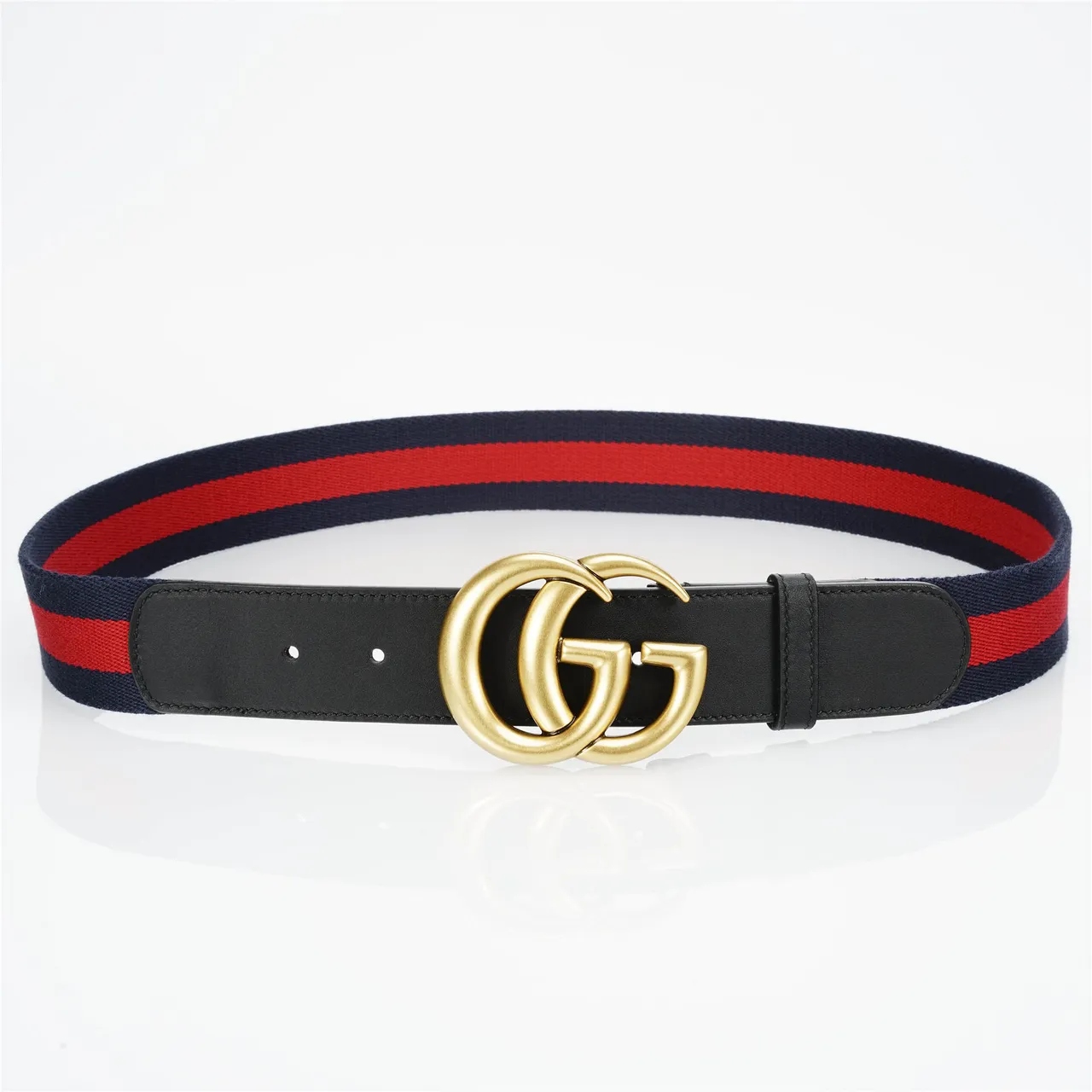 Gucci GG Marmont Web Stripe Leather Belt 8