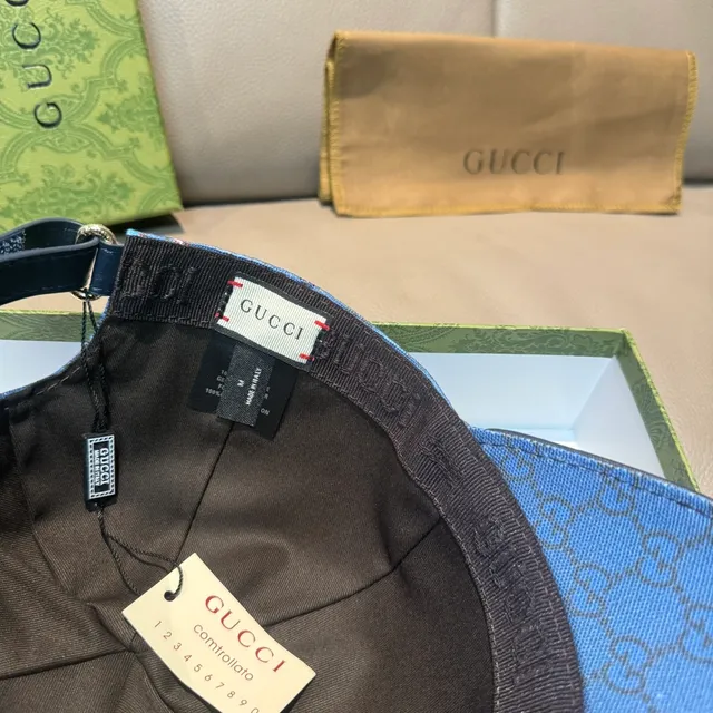 Gucci GG Monogram Serpentine Motif Blue Baseball Cap 4
