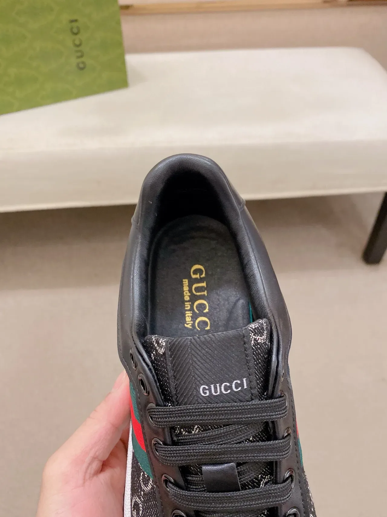 Gucci GG Tennis 1977 Lona Monograma Rayas Web Zapatillas Lifestyle 4
