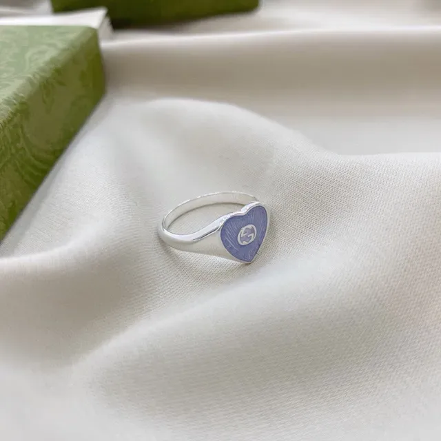 Gucci Heart Enamel Interlocking G Ring 5