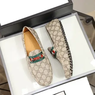 Gucci Horsebit 1955 Beige GG Monogram Loafers