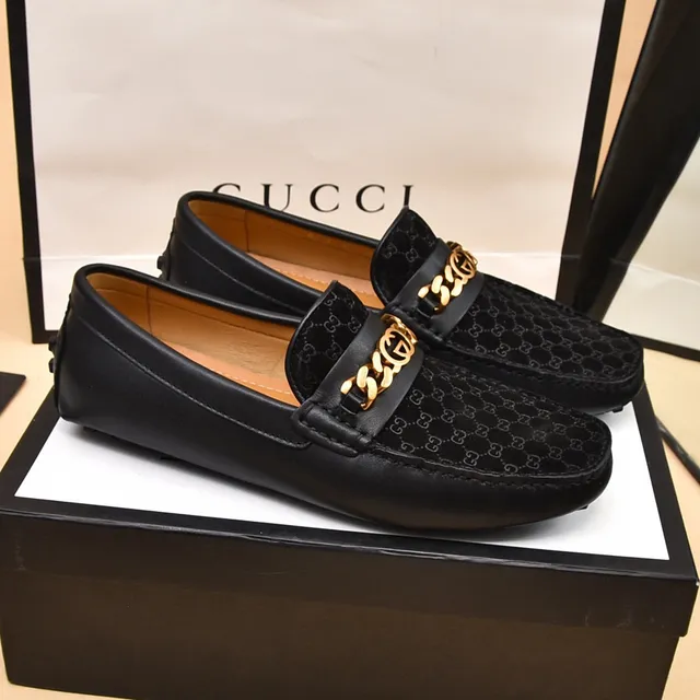 Gucci Horsebit 1955 Black GG Monogram Velvet Loafers 2