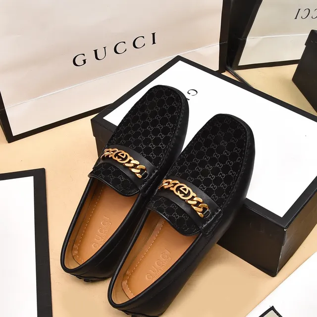 Gucci Horsebit 1955 Black GG Monogram Velvet Loafers 4