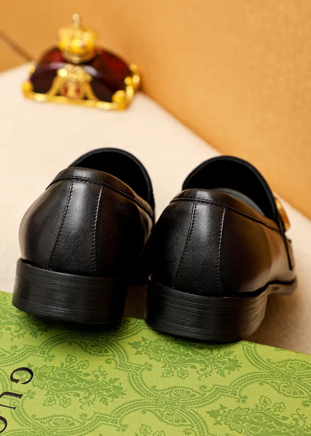 Gucci Horsebit 1955 Black Green Embossed GG Monogram Web Strap Loafer 3