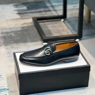Gucci Horsebit 1955 Black Leather Horsebit Buckle Loafers