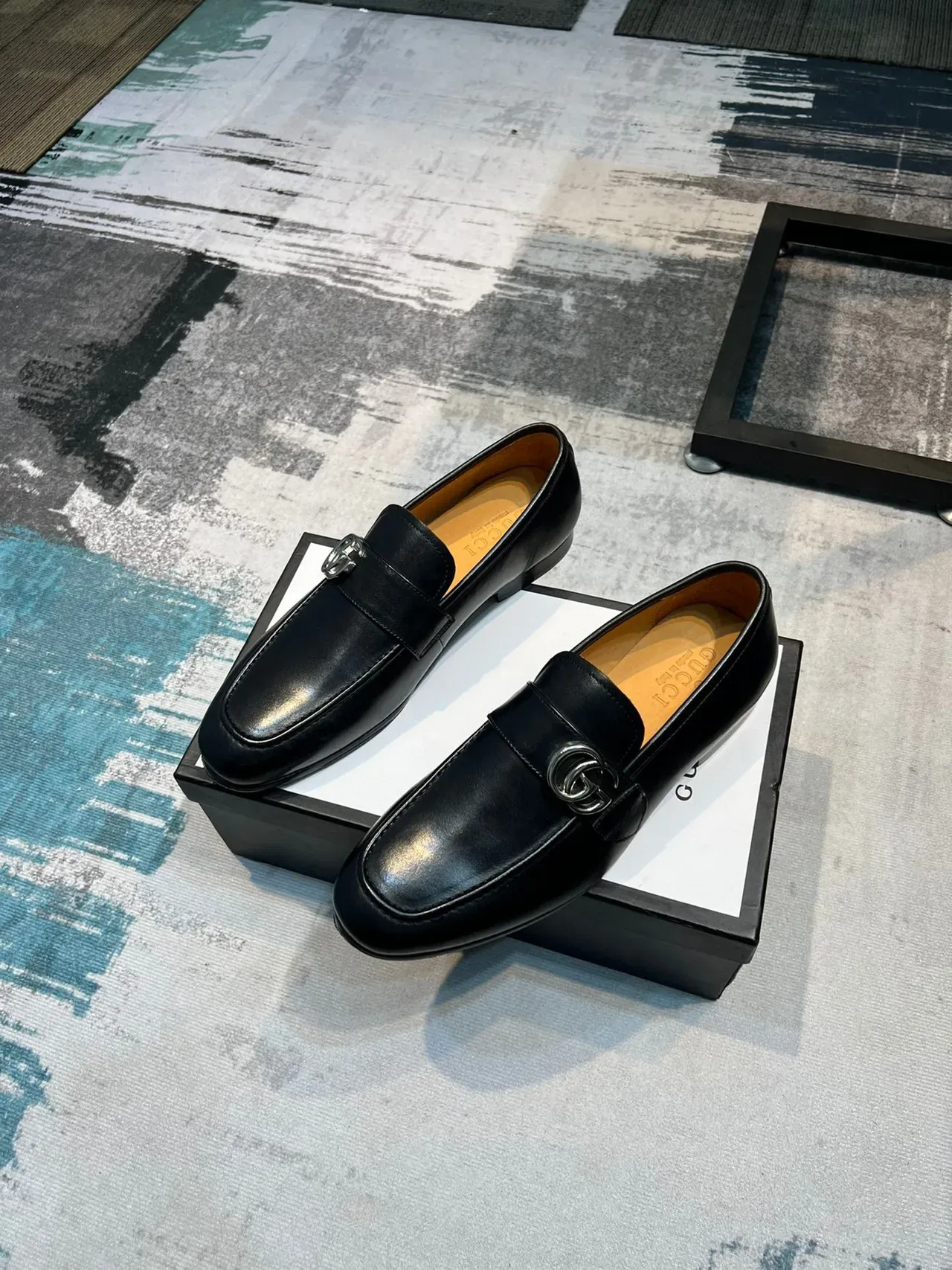 Gucci Horsebit 1955 Mocassins en cuir noir avec boucle Horsebit 5