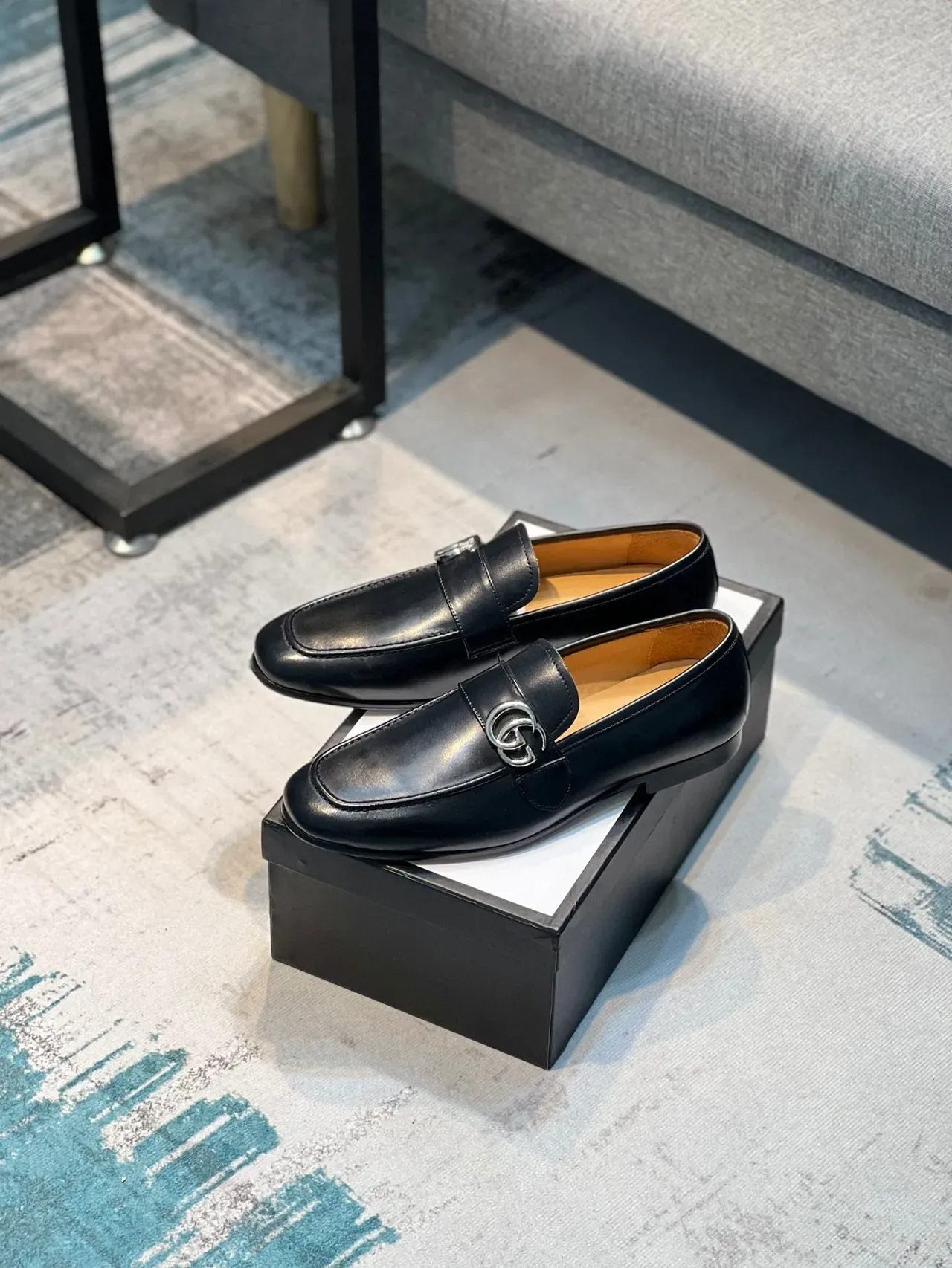 Gucci Horsebit 1955 Mocassins en cuir noir avec boucle Horsebit 7