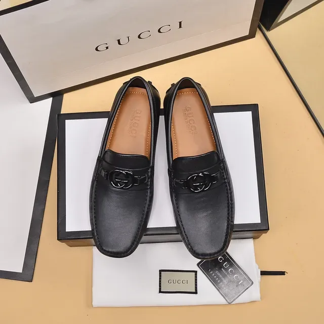 Gucci Horsebit 1955 لوسرز جلد أسود Horsebit 8