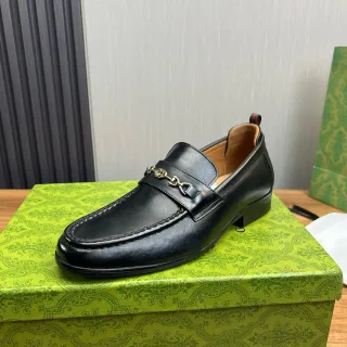 Gucci Horsebit 1955 黑色皮革乐福鞋