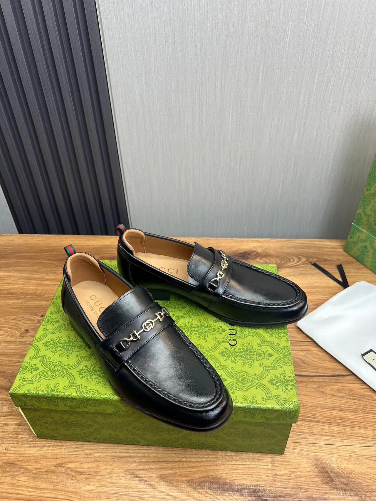 Gucci Horsebit 1955 Mocassin en Cuir Noir 3