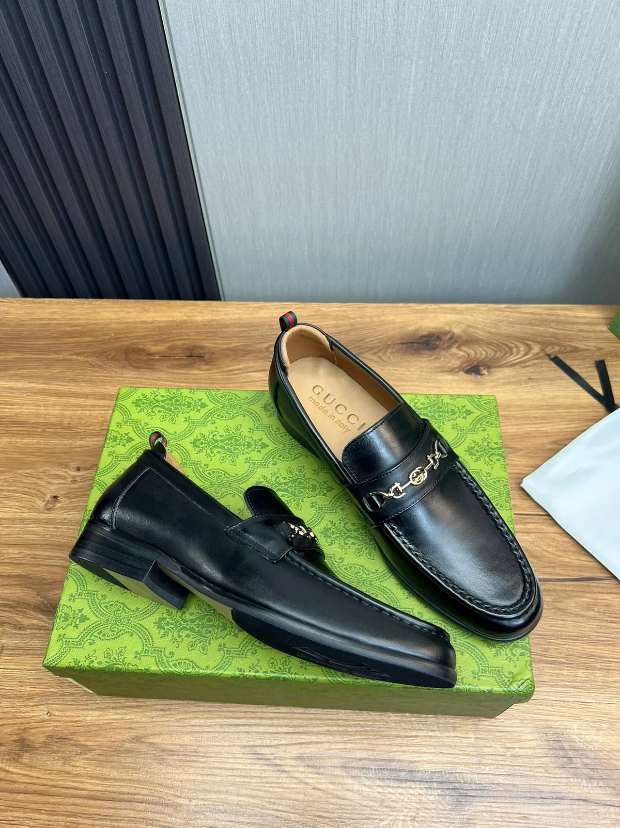 Gucci Horsebit 1955 Mocassin en Cuir Noir 4