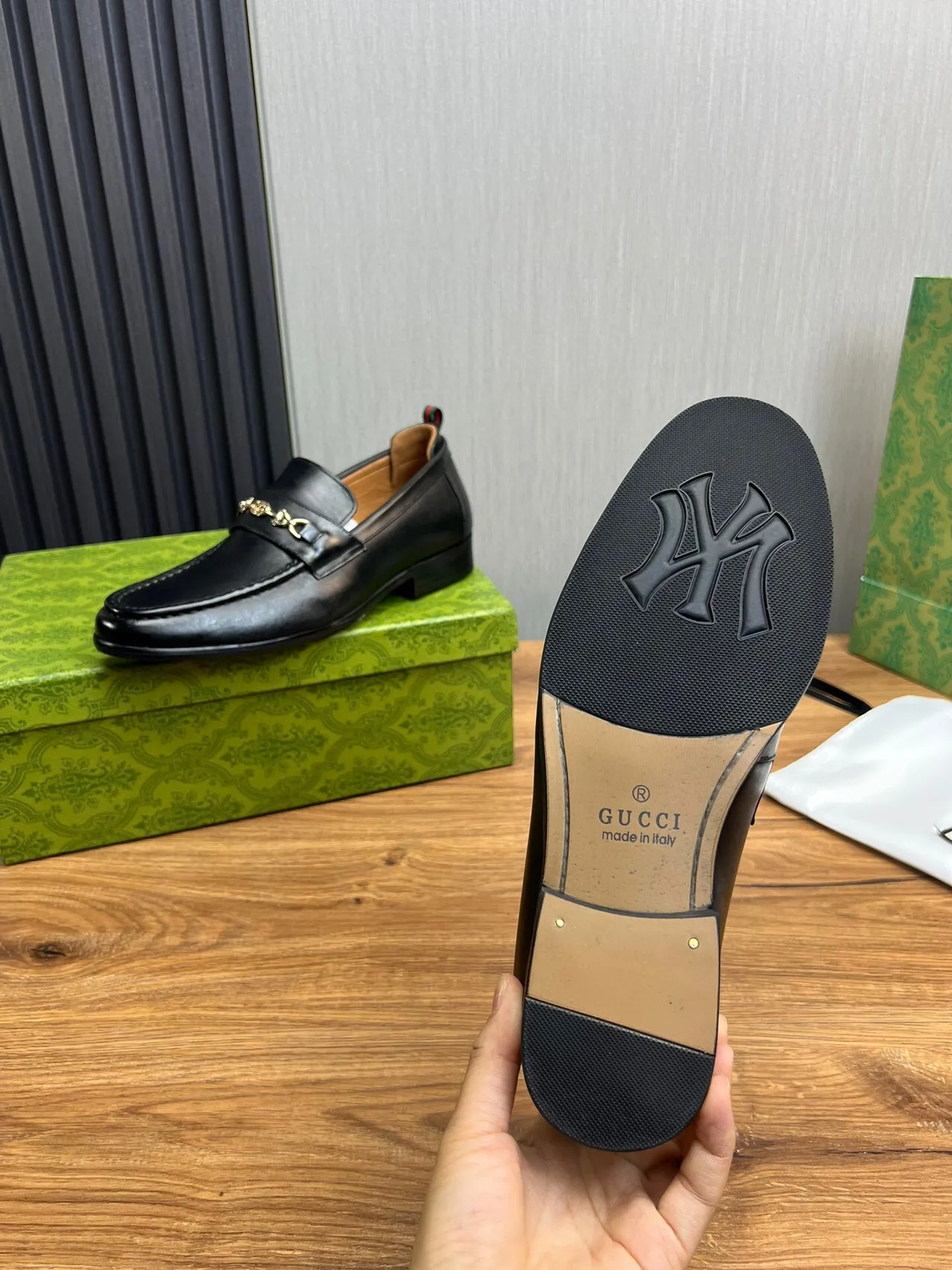 Gucci Horsebit 1955 Mocassin en Cuir Noir 8