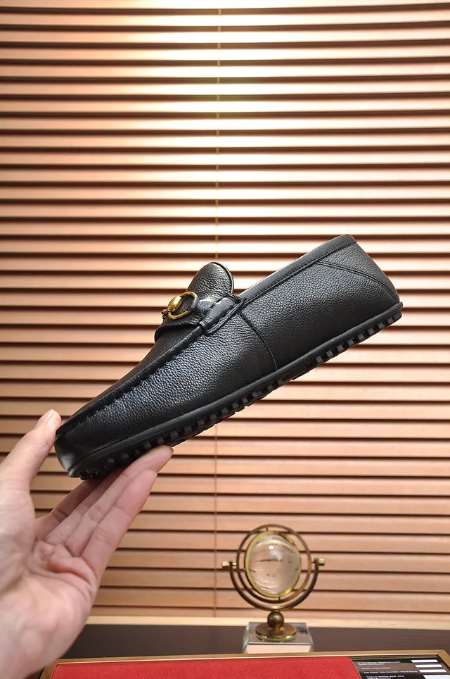 Gucci Horsebit 1955 Black Pebbled Leather Loafer 5