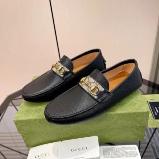Gucci Horsebit 1955 काला ग्रेन लेदर लोफर