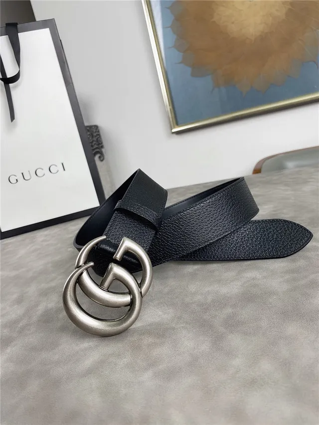 Gucci Horsebit 1955 Black Textured Leather Belt 2