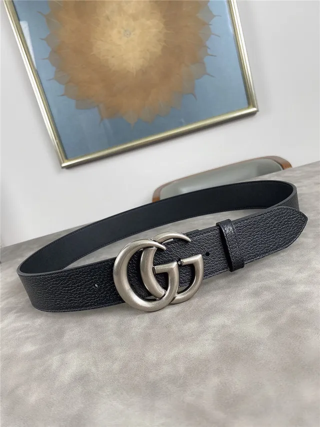 Gucci Horsebit 1955 Black Textured Leather Belt 3