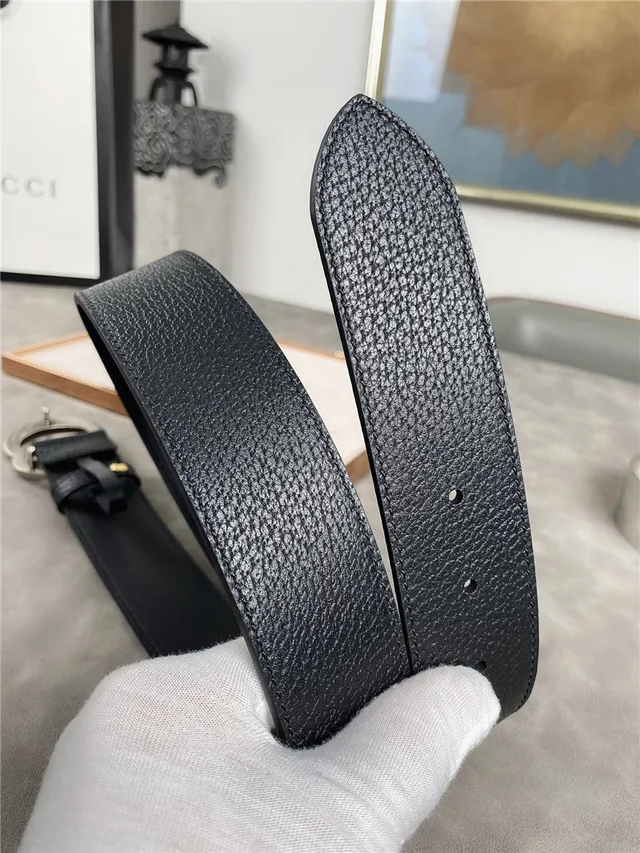 Gucci Horsebit 1955 Black Textured Leather Belt 5