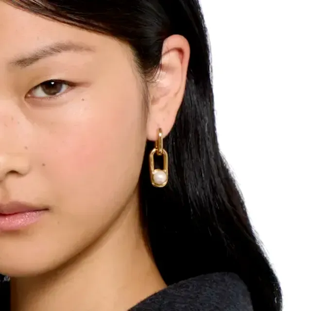 أقراط Gucci Horsebit 1955 سلسلة لؤلؤ قطرة 2