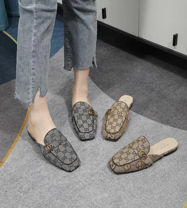 Gucci Horsebit 1955 denim GG monogram loafers marron à bride 3