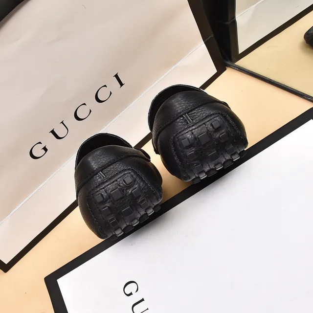 Gucci Horsebit 1955 GG Monogram Beige and Black Loafers 2