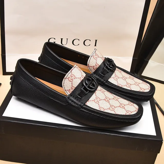 Gucci Horsebit 1955 GG Monogram Beige and Black Loafers 8