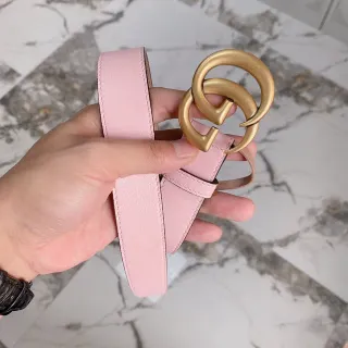 Gucci Horsebit 1955 Pink Leather Belt