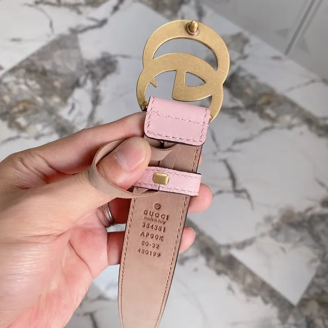 Gucci Horsebit 1955 Pink Leather Belt 7