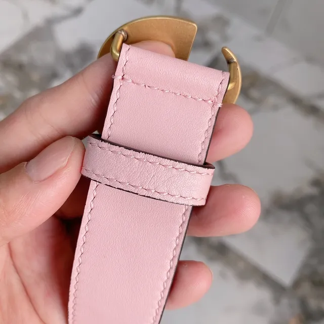 Gucci Horsebit 1955 Pink Leather Belt 8