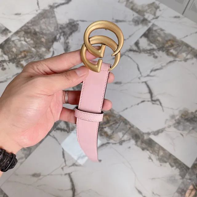 Gucci Horsebit 1955 Pink Leather Belt 9