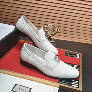 Gucci Horsebit 1955 सफेद मगरमछ त्वचा लोफर