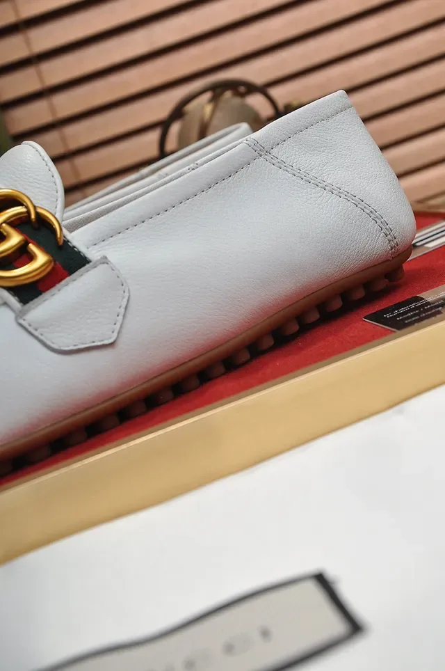 Gucci Horsebit 1955 White Red Leather Web Stripe Loafer 2