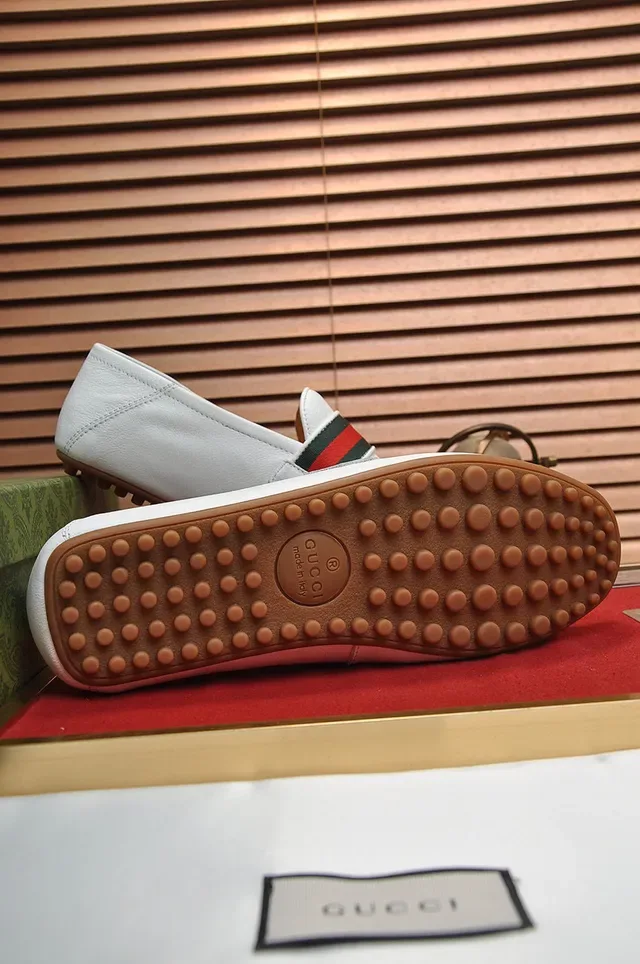 Gucci Horsebit 1955 White Red Leather Web Stripe Loafer 4