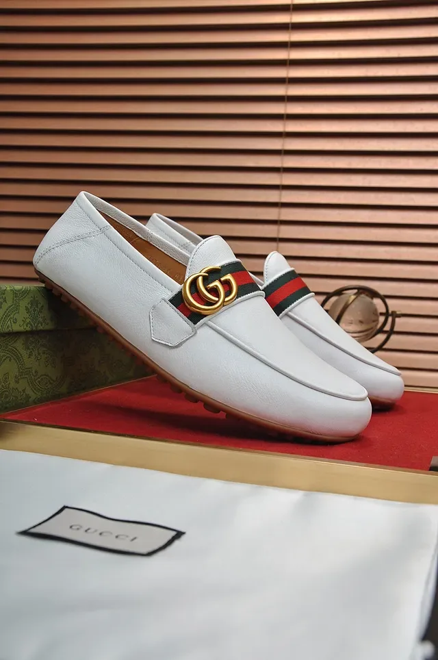 Gucci Horsebit 1955 White Red Leather Web Stripe Loafer 5