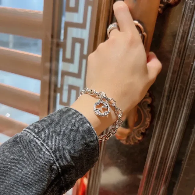 Gucci Interlocking G Twisted Rope-Link Silver Bracelet 9