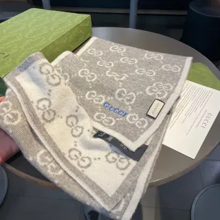 Gucci Interlocking GG Knit Cashmere Scarf