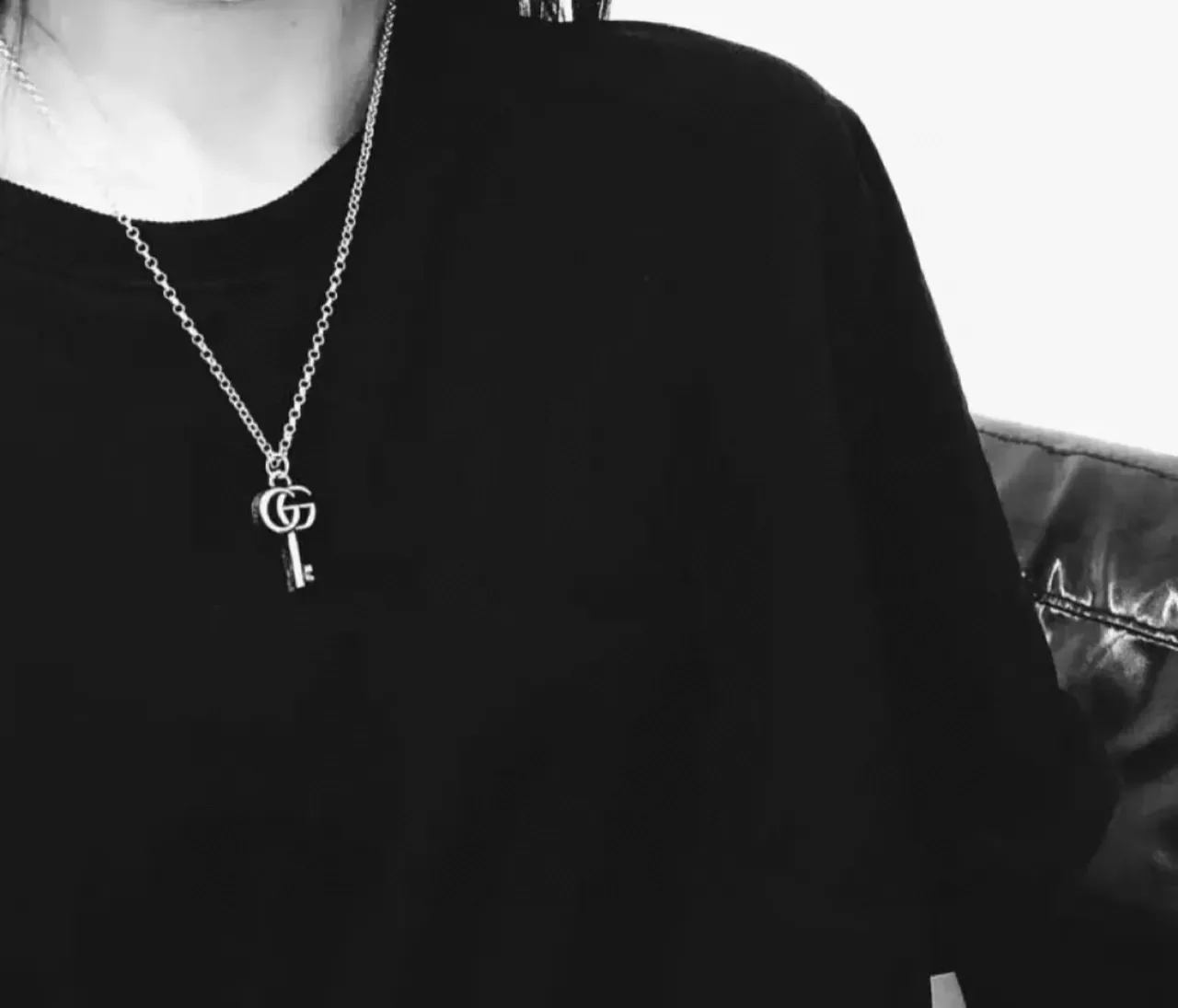 Gucci Key Pendant Silver Green Necklace 6