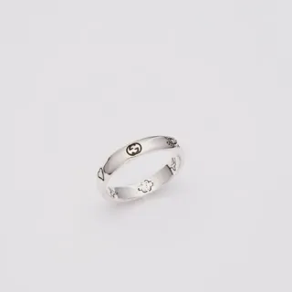 Gucci Love Silver Polished Engraved Symbolic Motifs Ring