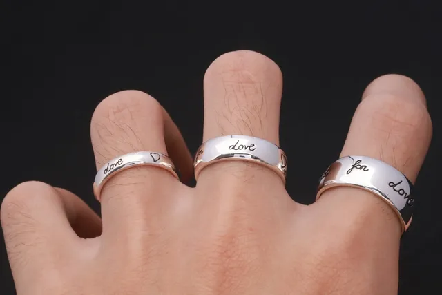Gucci Love Silver Polished Engraved Symbolic Motifs Ring 4