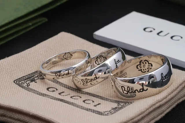 Gucci Love Silver Polished Engraved Symbolic Motifs Ring 6