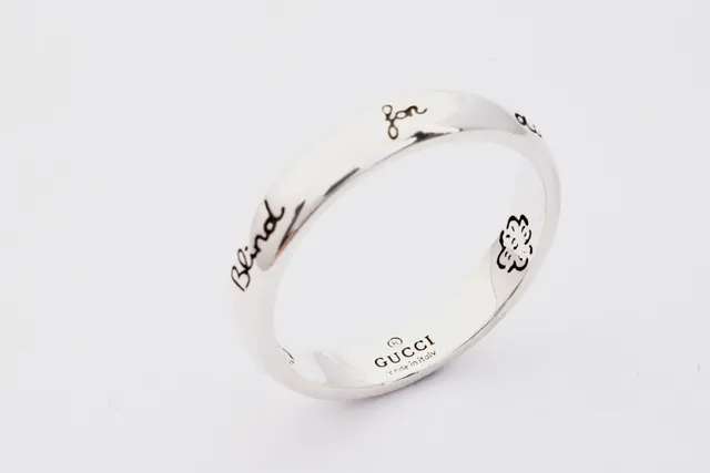 Gucci Love Silver Polished Engraved Symbolic Motifs Ring 8